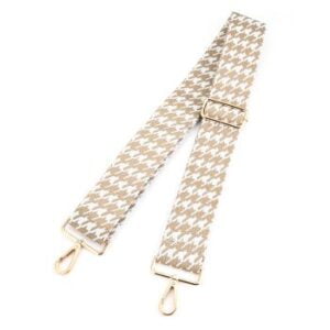 Tassenband | Wit / Khaki | Goud