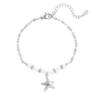 Kralen | Armband | Zeester | Zilver