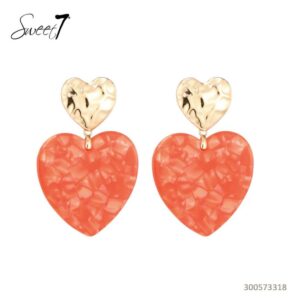 Oorbellen | Hartjes | Oranje