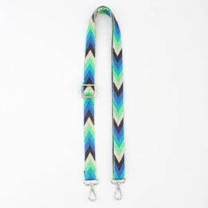 Tassenband | Blauw / Groen / Zilver '' Mica ''