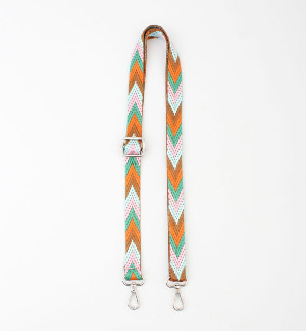 Tassenband | Oranje / Groen / Zilver | '' Mica ''