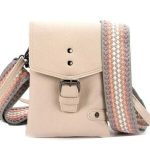 Telefoon - / Schoudertasje | Met Extra Schouderband | Kansas | Naturel