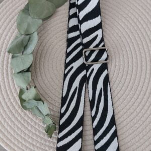 Schouderband | Zebra | Smal | Zilver