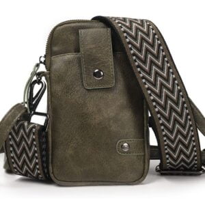 Telefoon - en Schoudertasje - Donker Groen - '' Oviedo ''
