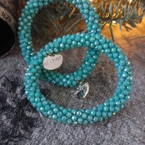 Banditz Beadz - turkoois - gold charm