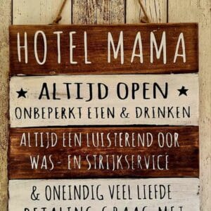 Tekstbord- Hotel Mama